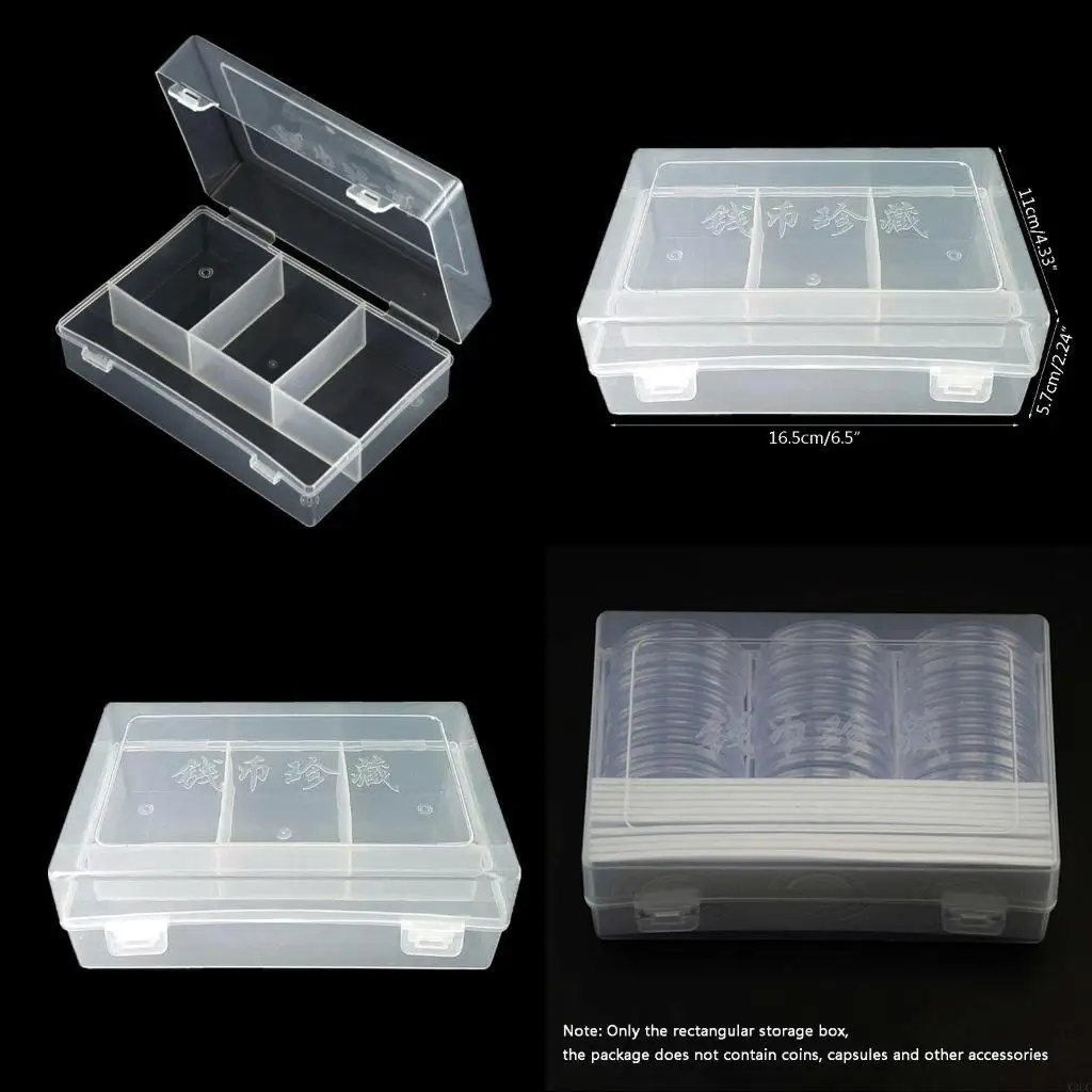 for Creative 40/46mm Coin Holder Plastic Coin Storage Box Coin Collection Suppli X3UC