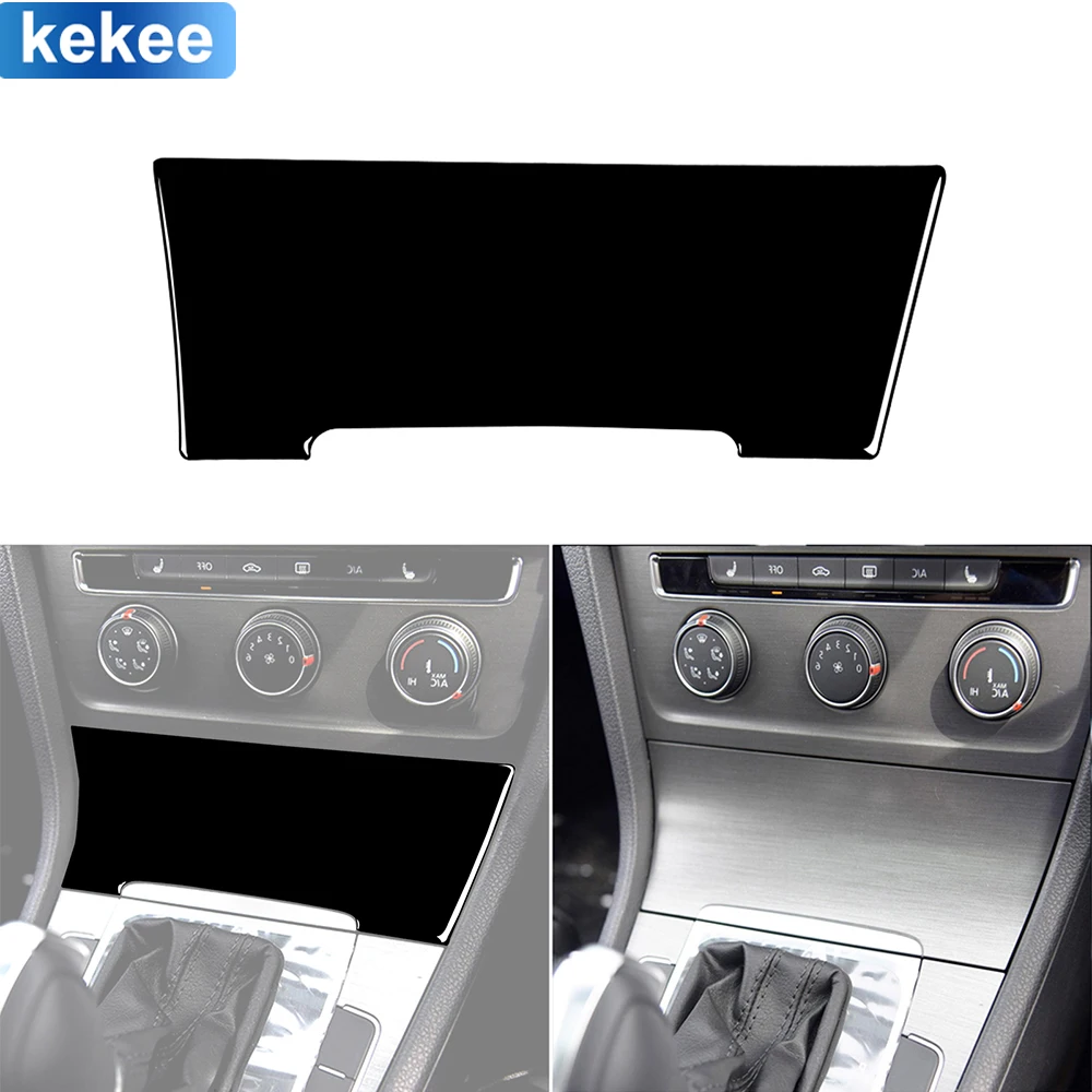 

For Volkswagen Golf 7 GTI Mk7 2013 2014 2015 2016 2017 Cigarette Lighter Panel Cover Piano Black Sticker Car Interior Accessorie