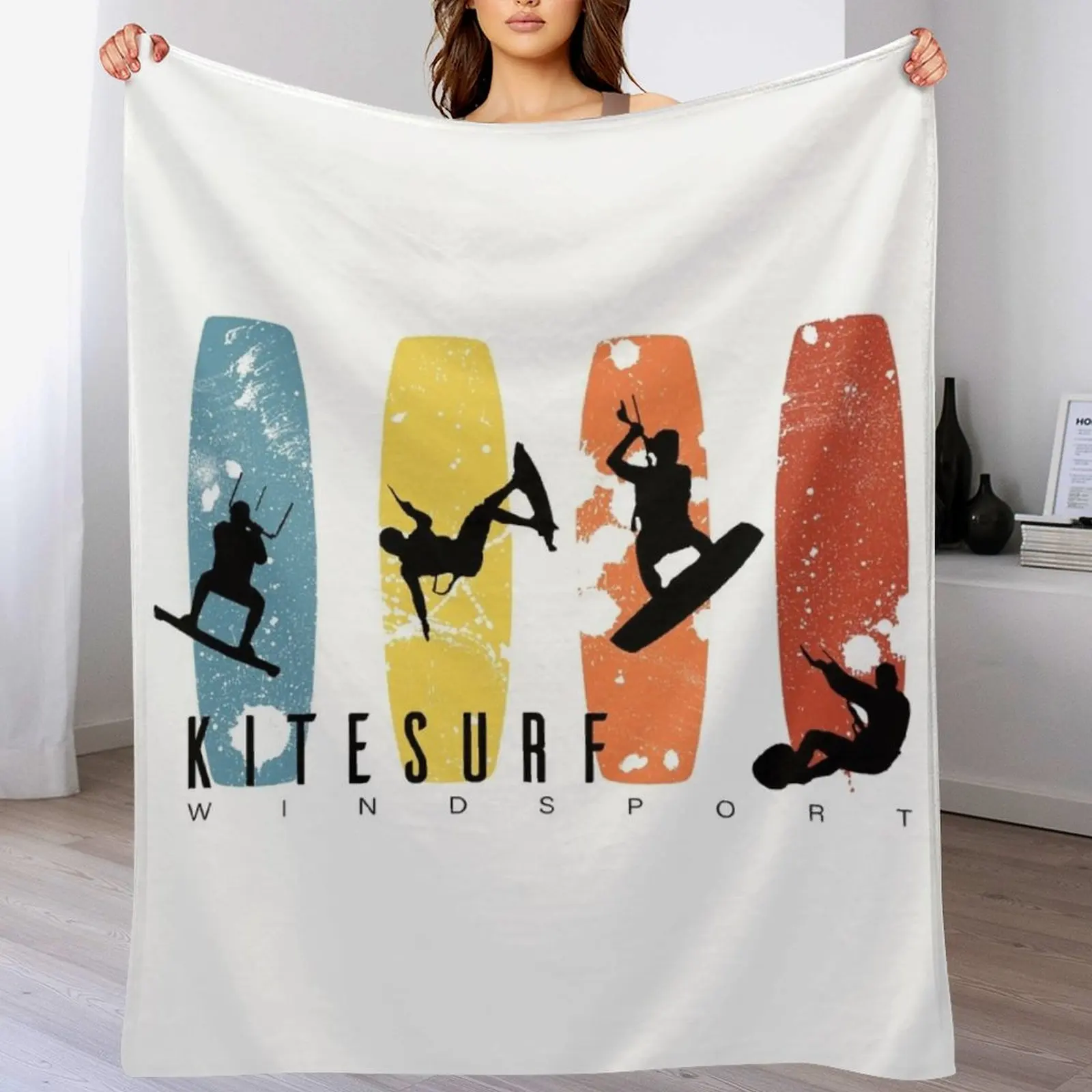 kitesurf Throw Blanket Sofas Multi-Purpose Blankets