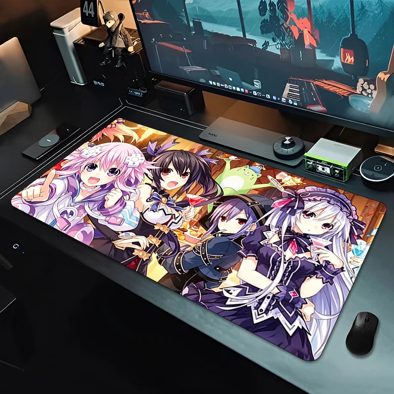 Large Mouse Pad kawaii Gaming Accessories Hyperdimension Neptunia E-sports Gamers Desk Mat Varmilo Keyboard Mat Office Mousepad