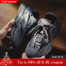 Maden Men Spring New Thick-soled Black Sneakers Casual Comfortable Retro Jogging Shoes Low-top Casual Sneakers for Men Shoes