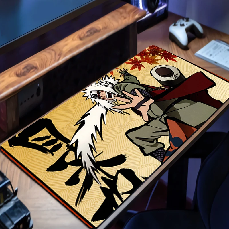 

Mouse Pad Gamer Anti-slip Anime Desk Mat Gaming PC Accessories Tablet Pad Large Naruto Jiraiya HD Mousepad Extended Keyboard Mat