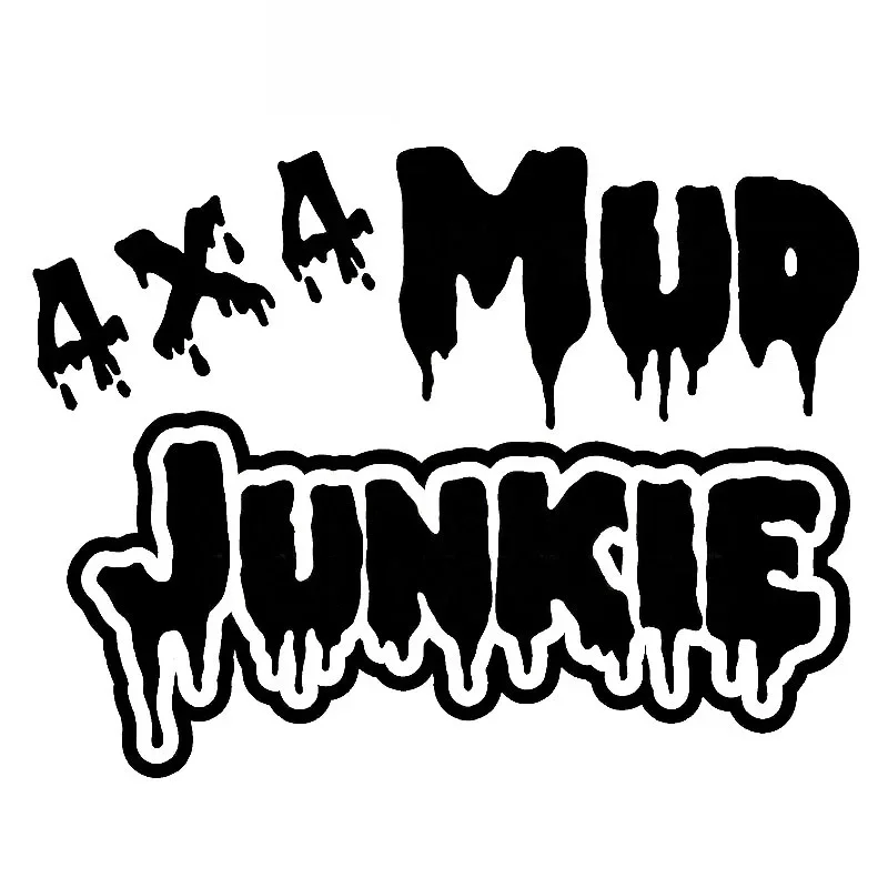 

4X4 Mud Addict Funny Decal Car Styling Sticker Motorcycle Sticker Pvc Motorcycle Car Decal Sticker, Black/white, 14cm * 11cm