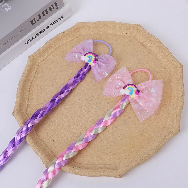 Children's Twist Braids Colorful Wigs Braids Mesh Cartoons Internet Celebrities Children's Hair Accessories Dancing Headdresses