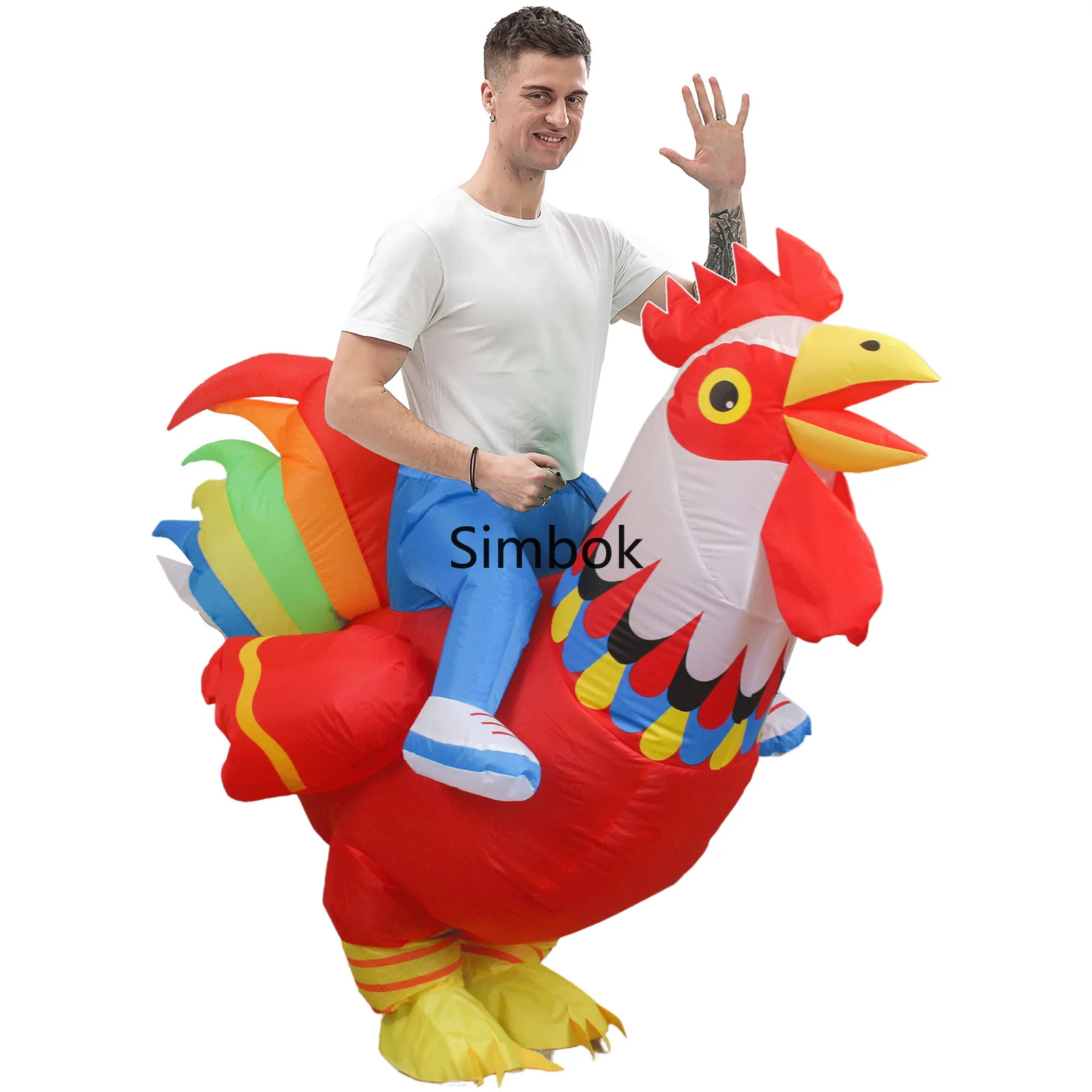 

Mascot Rooster Inflatable Costume, Performance Costume, Walking Game,Mascot Bar Opening, Annual Meeting, Funny Decorations