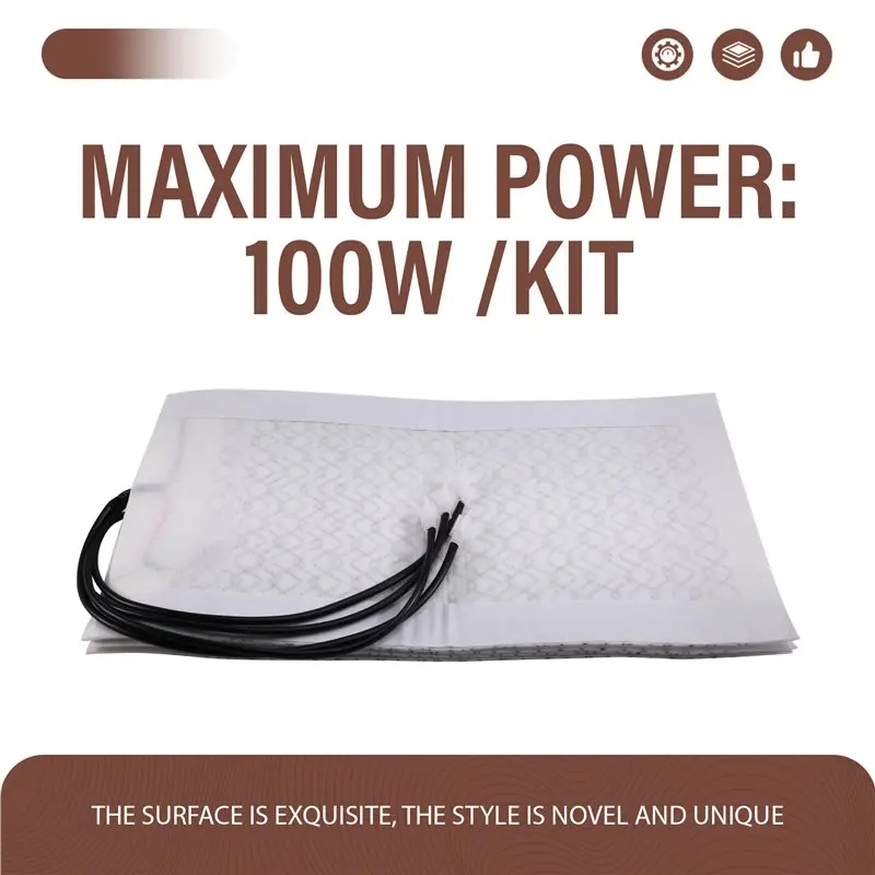 ABXN-Heating Pad Kit Universal Built-In Car Seat Heater 2 Seats 3-Level Control Switch System Square Switch