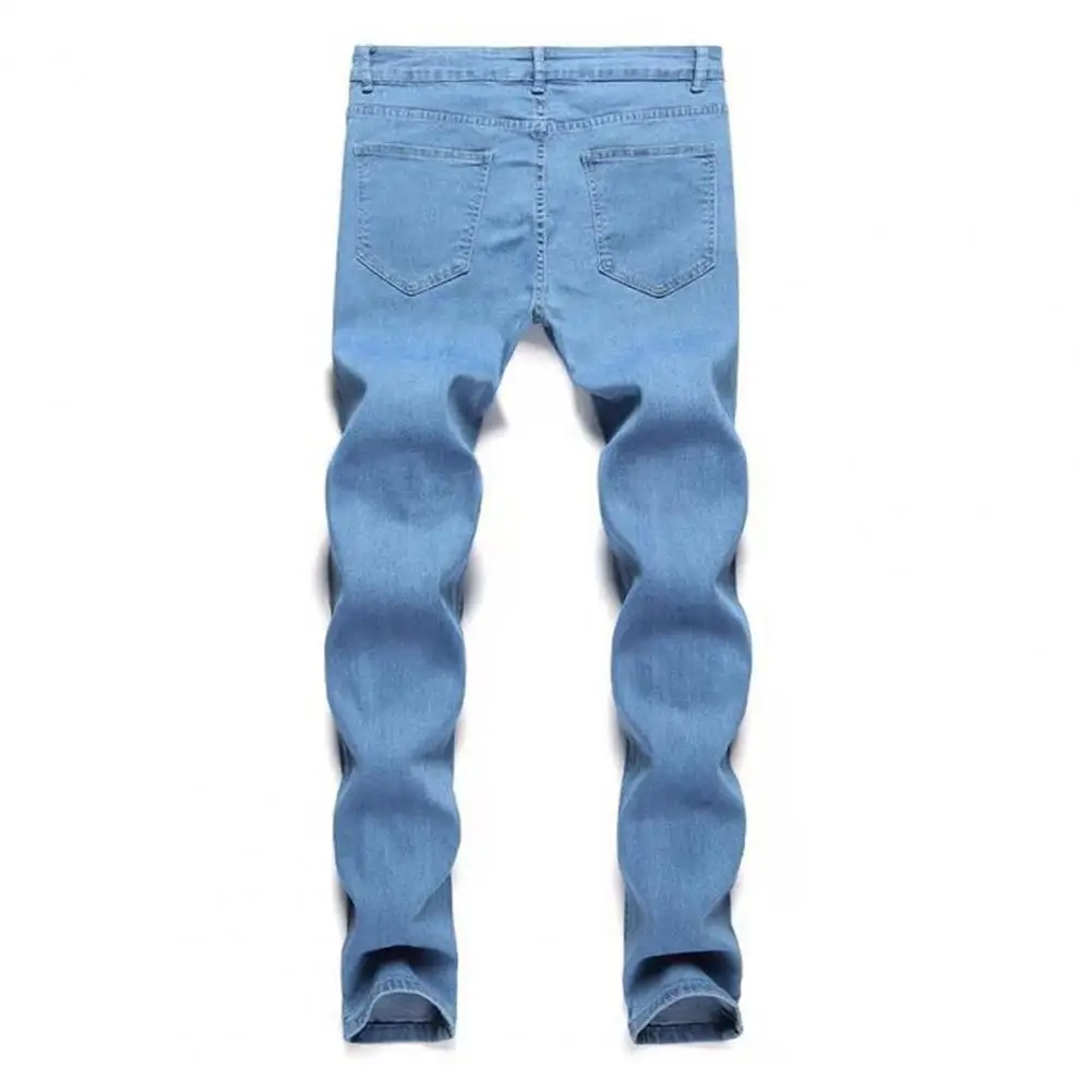 New Jeans Men's Straight Classic Blue Jeans Spring and Summer Boyfriend  Men's Casual Denim Trousers