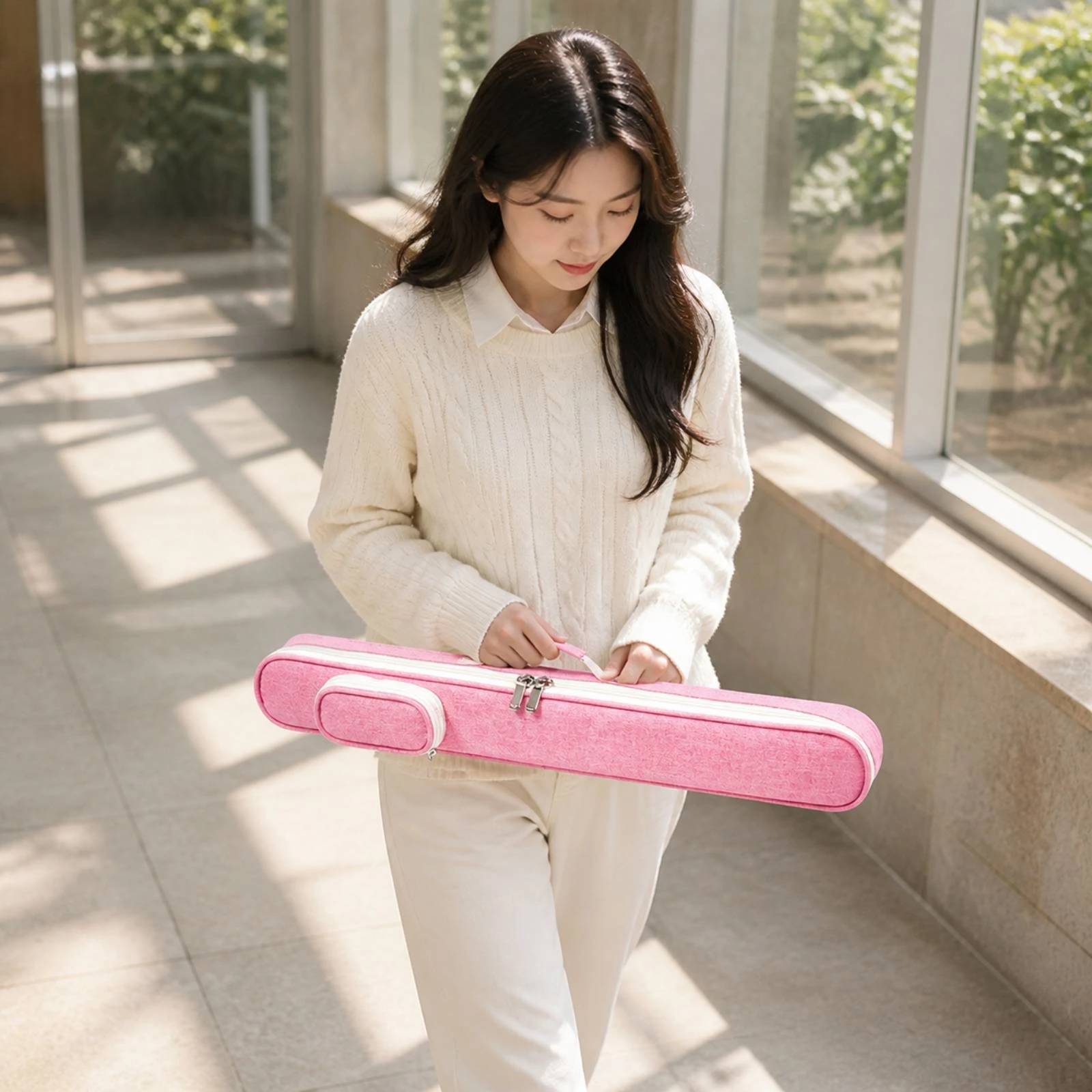Bamboo Flute Bag Lightweight Bamboo Flute Storage Case 75 Cm Instrument Storage Bag Wear-Resistant for Musicians