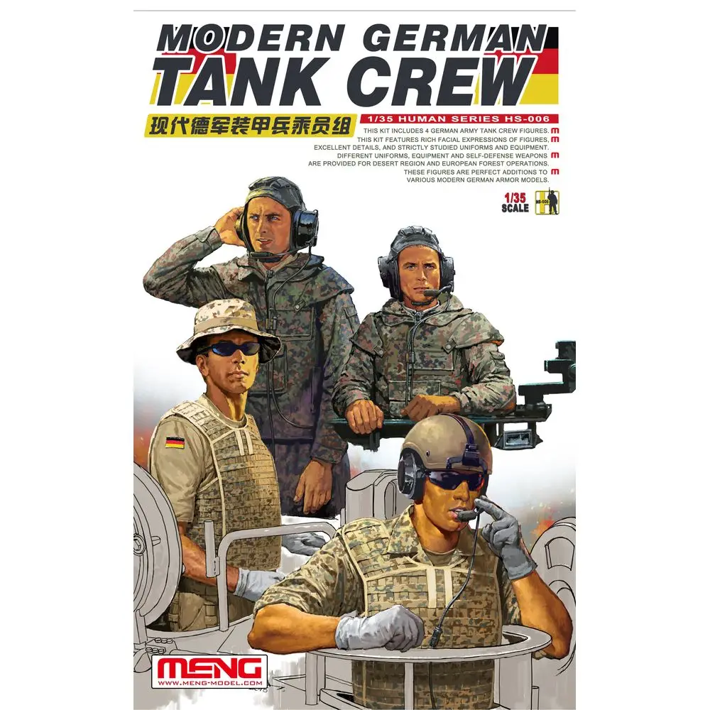 

Meng Model HS-006 1/35 Modern German Tank Crew - Scale Model Kit