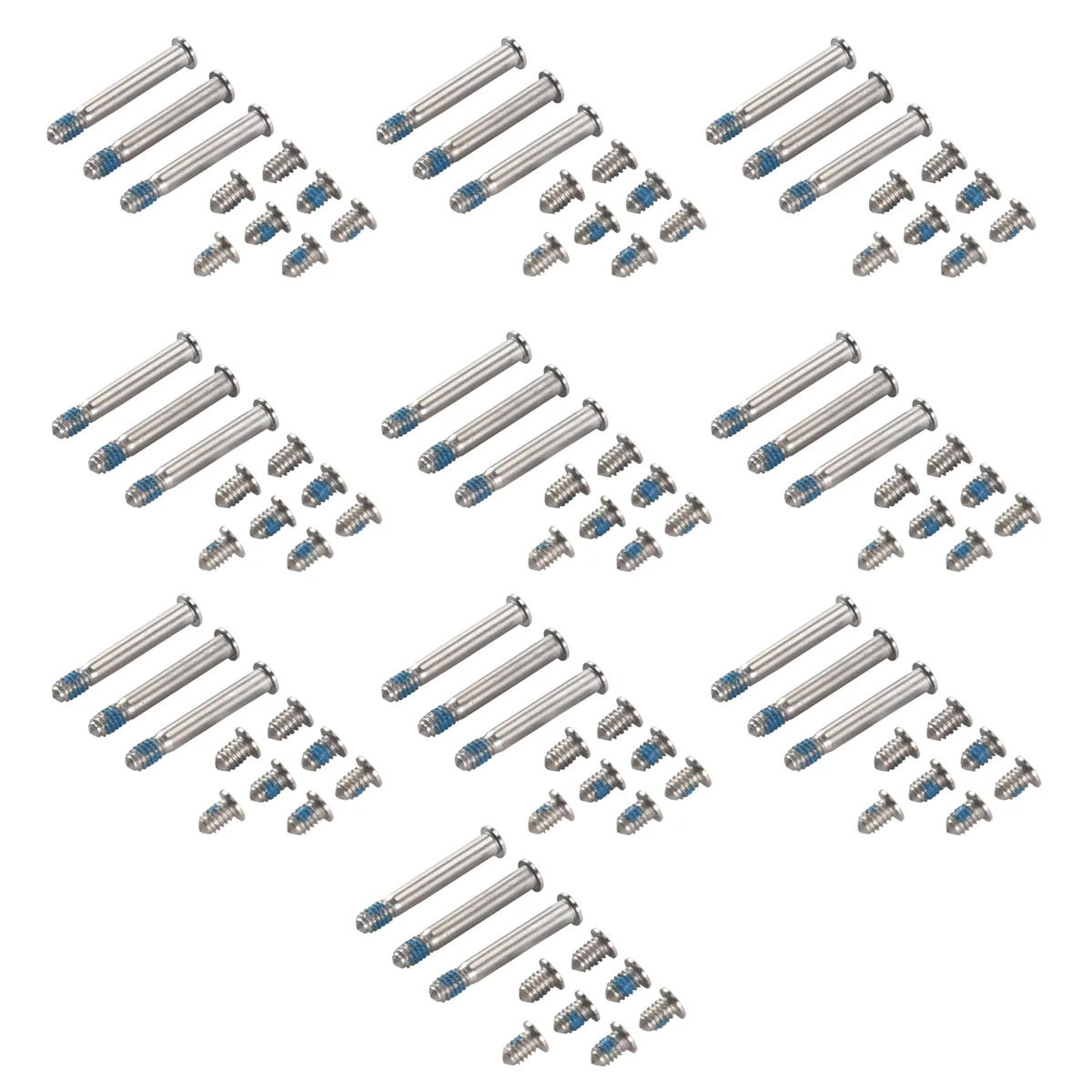 맥북 프로용 하단 나사, 하단 케이스 커버 나사 세트, 2008-2012, 13 인치, 15 인치, 100 개, 10 세트, A1278, A1286, A1297