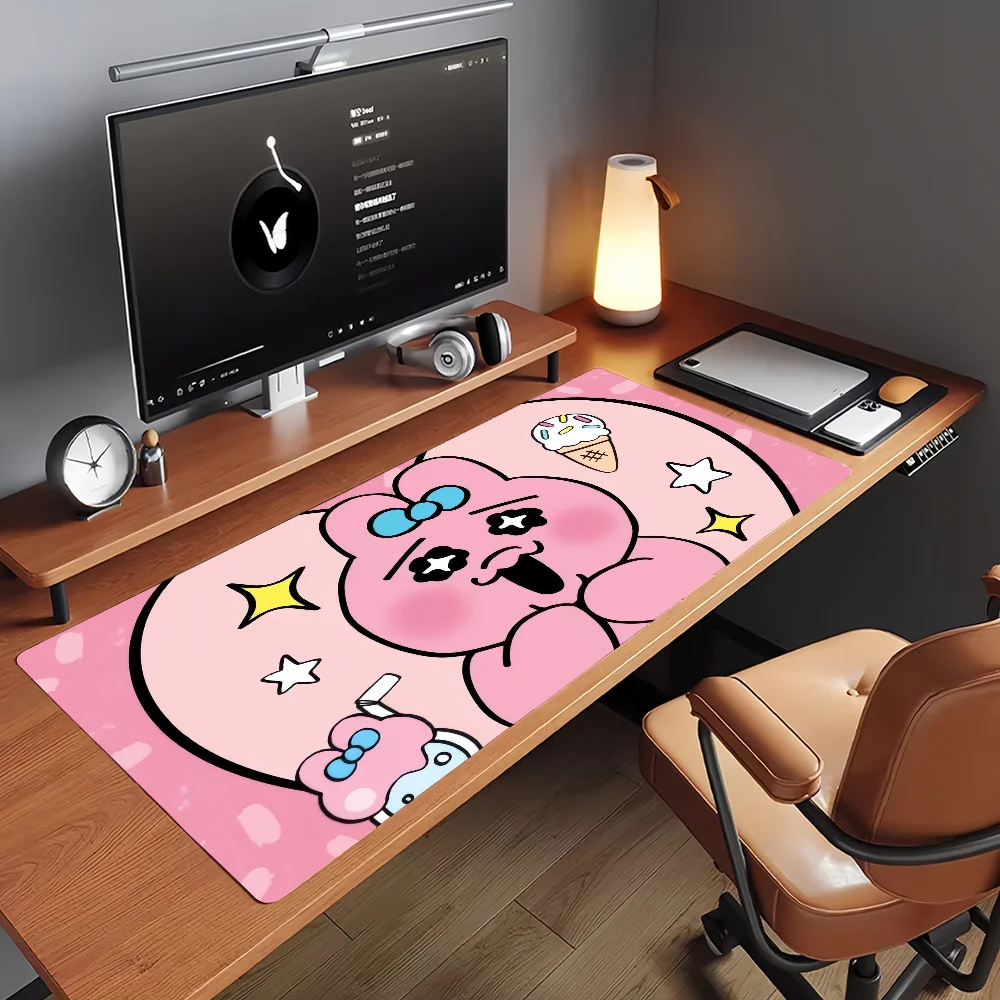 Cartoon O-Opanchu W-Usagi-S Mouse Pad Non-slip Rubber Gamer Balance Computer Mat Decoracion Deskmat Laptop Office Large