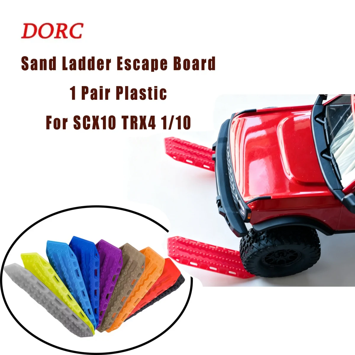 1 paire d'échelles de secours en plastique pour crawler 1/24 1/18 1/10 – Compatible avec SCX10 TRX4 TRX4M SCX24 Redcat Yikong