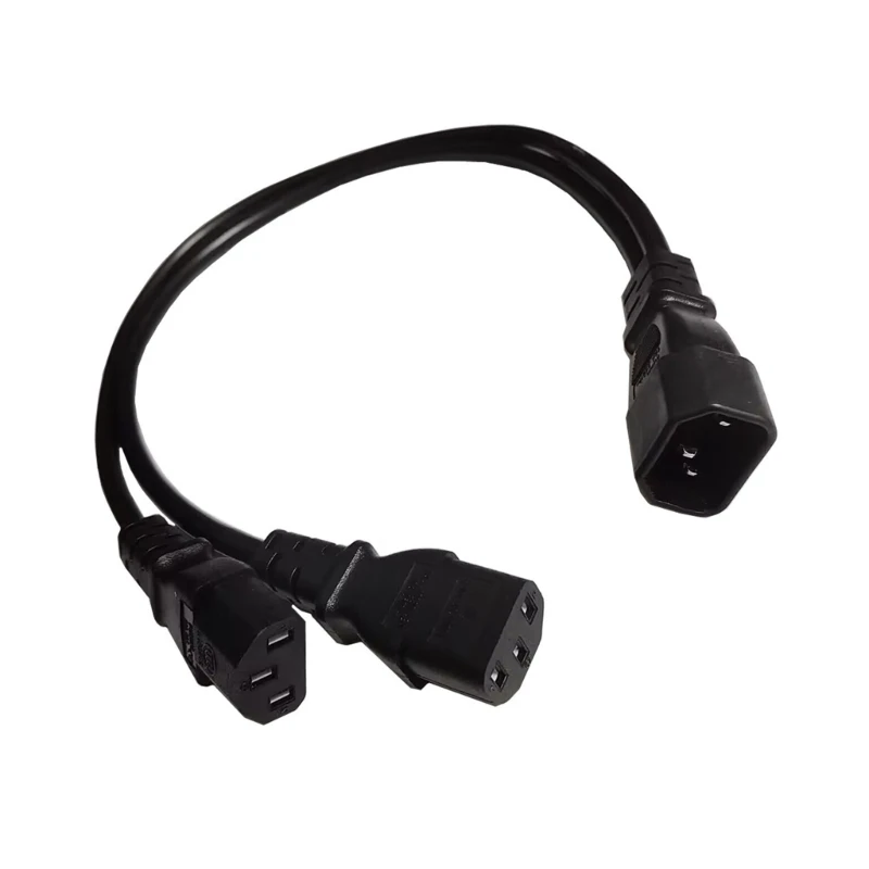 

IEC 320 C14 to 2x C13 Splitter Power Cord Heavy Duty C14 Male to 2X C13 Female