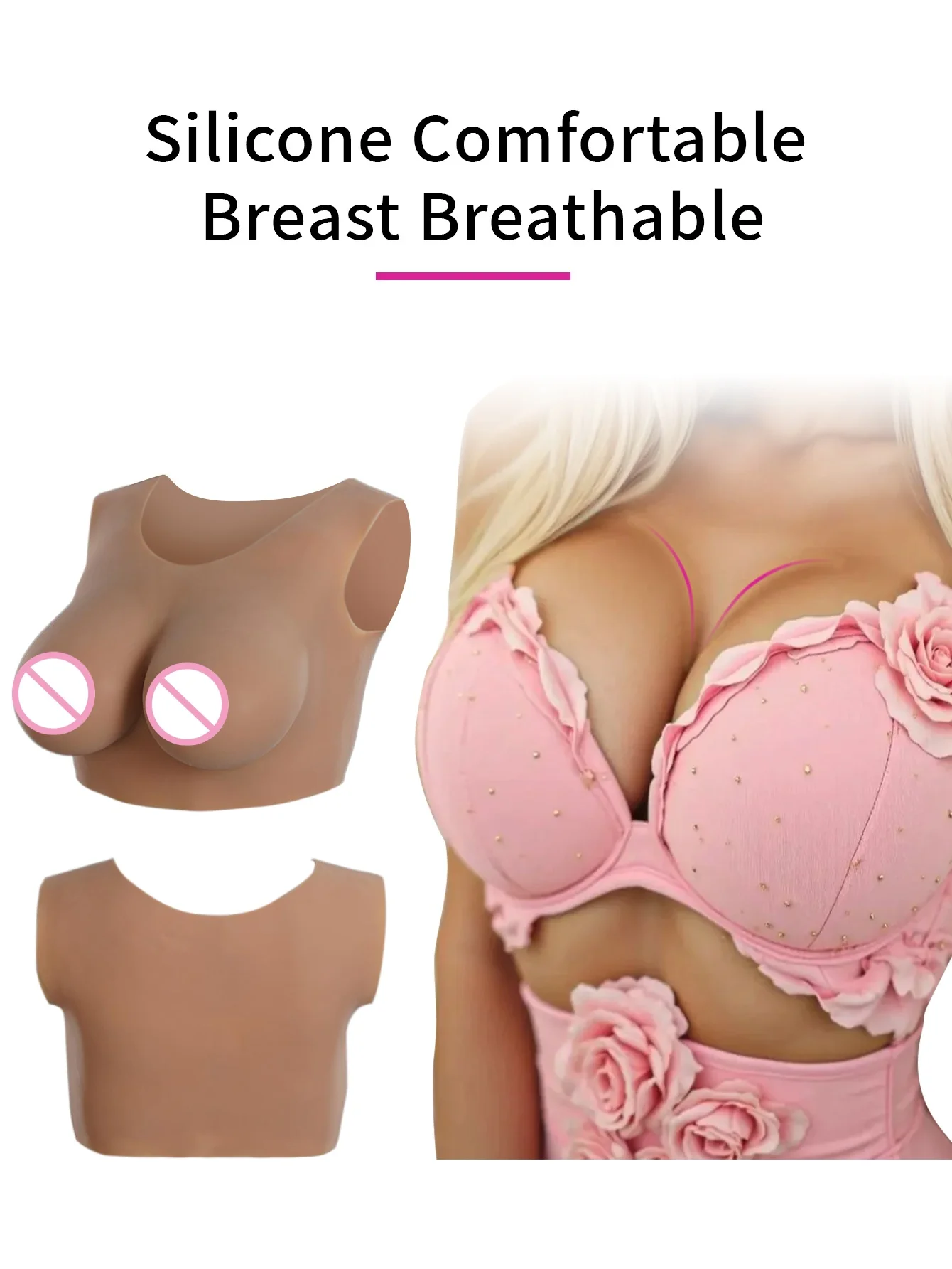 

Full Silicone Filler No Collar Fake Silicone Breast Forms Transgender Drag Queen Shemale Crossdress For Men