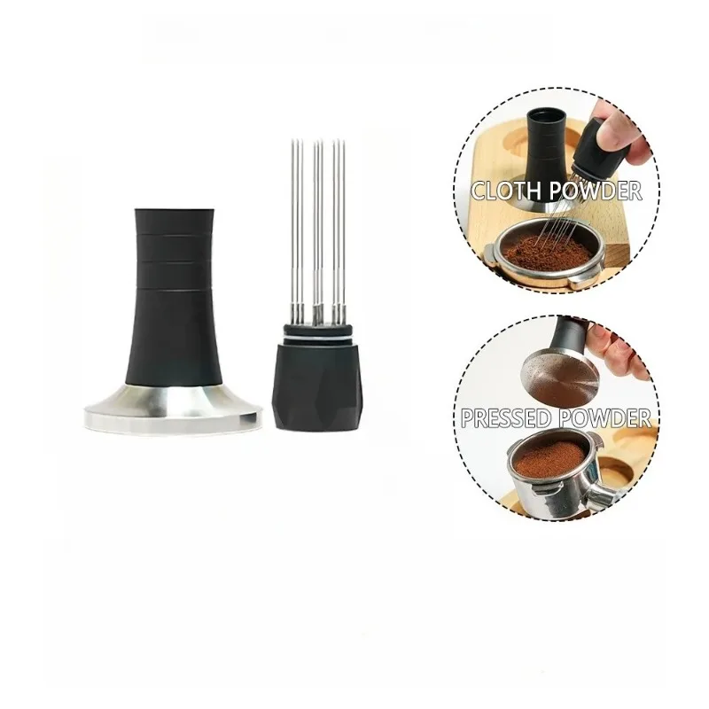 

Coffee handle accessories powder hammer/water divider suitable for 51/53/54/58mm household coffee utensils 2-in-1 powder hammer