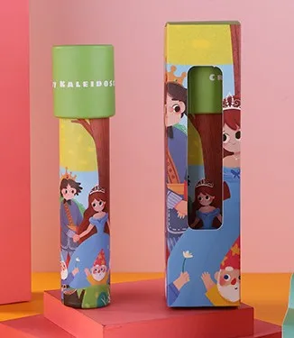 1pcs 만화경 교육 장난감 만화 종이 마술 변화 무쌍 비 조절 가능한 컬러 세계 장난감 어린이 클래식 장난감 선물
