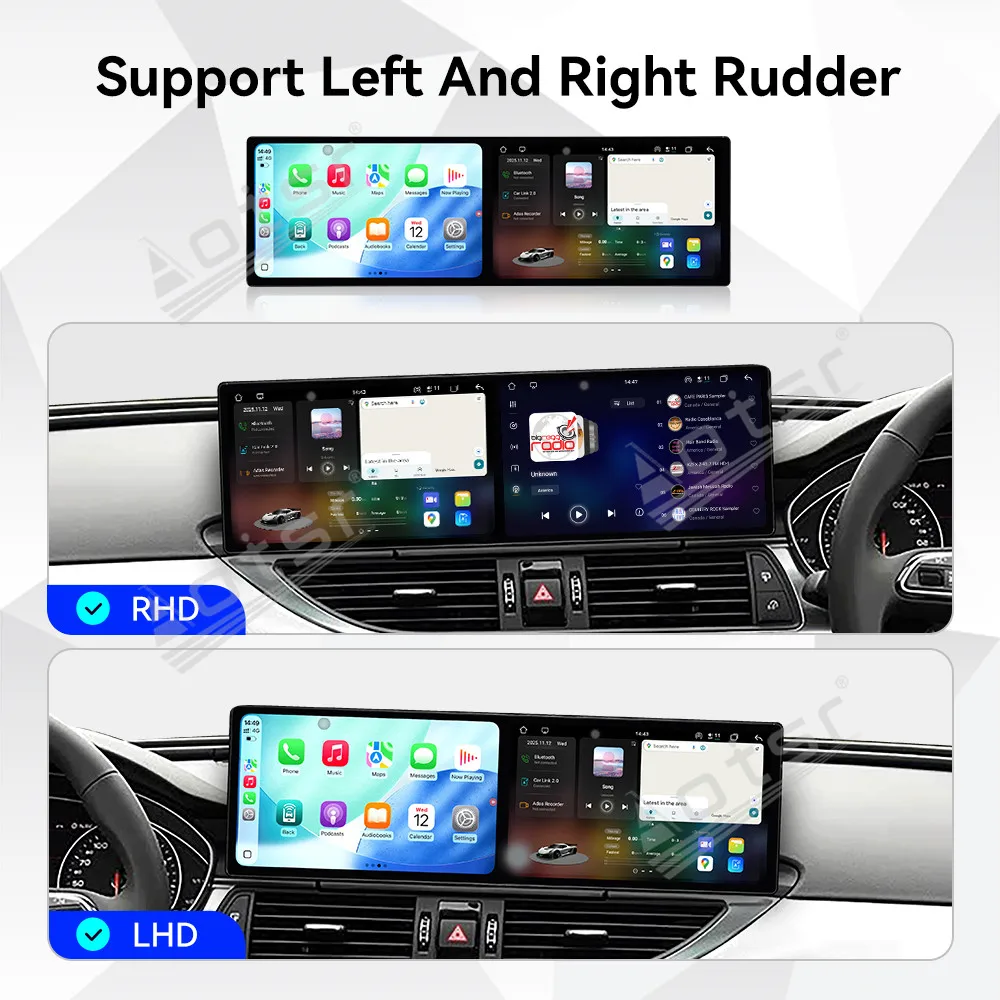 

Двойной 9,1-дюймовый Android 15 Carplay для Audi A6 A7 2016-2018 GPS-навигатор Автомобильный радиоприемник HD с сенсорным экраном Авто Стерео Автомобильные аксессуары