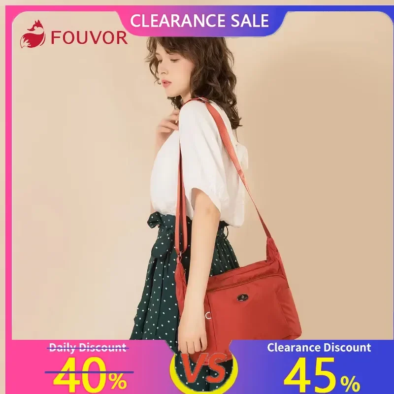 

Fouvor Crossbody Bags for Women 2025 Trend Canvas Large Shoulder Bags Oxford Fashion Casual Travel Office Female Bags 2786-03