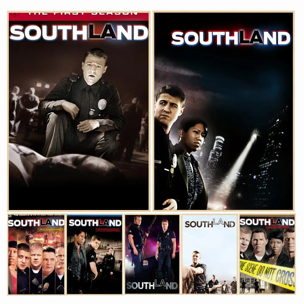 tv series S-Southland-D Poster Decorative Wall Art Sticker for Cafe Office Bedroom and Living Room