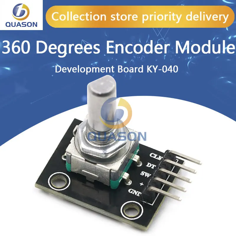 360 Degrees Rotary Encoder Module For Arduino Brick Sensor Switch Development Board KY-040 With Pins