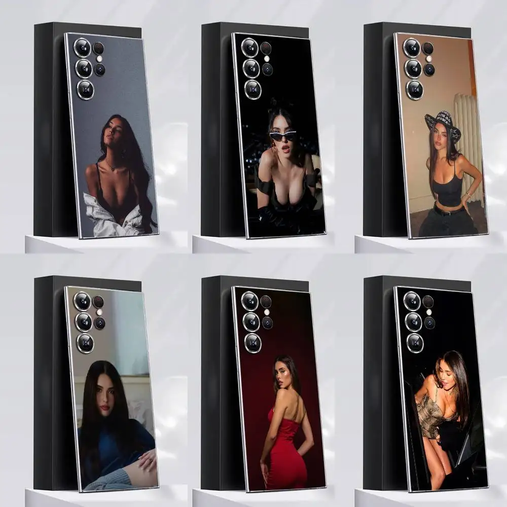 

M-Madison Beer Life Support Phone Case For Samsung S24,30,21,22,23,20 FE,lite,PIus,Ultra,5G,Note,9,10 Transparent Cover