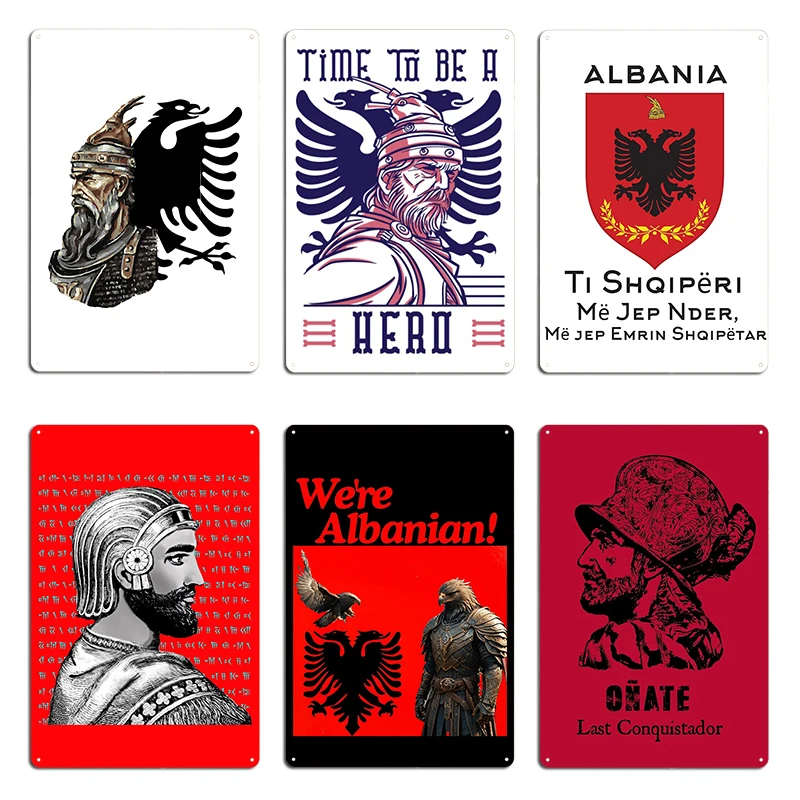 Scanderbeg Hero Of Albania Hero Illyrian Shqip Kosovo Time to Be a Hero Metal Designing Wall Plaque Pub Custom Tin Sign Poster