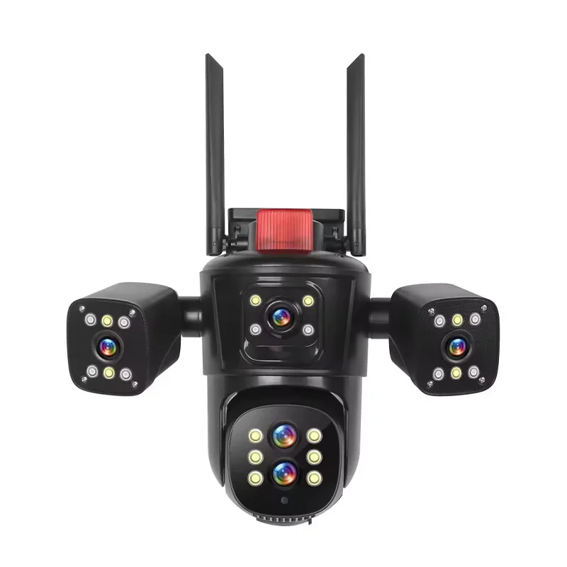 8MP 4 Lens  FFVideo APP 4Lens 10x Full Color Wireless PTZ IP Dome Camera AI Humanoid Detection Home Security CCTV Baby Monitor