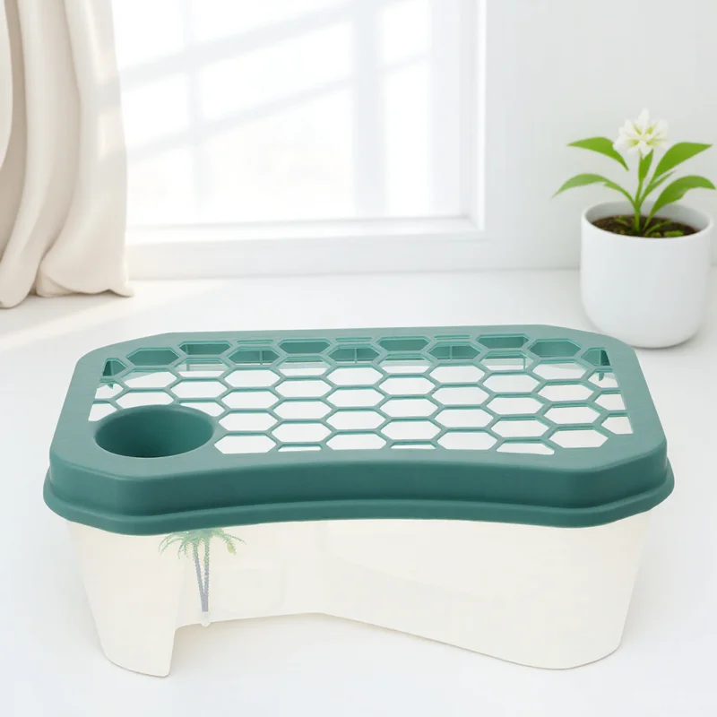 1 مجموعة خزان السلحفاة حوض السمك صندوق كبير تصميم عميق منصة الفرح الزواحف الموئل الملحقات خزان السلحفاة #6