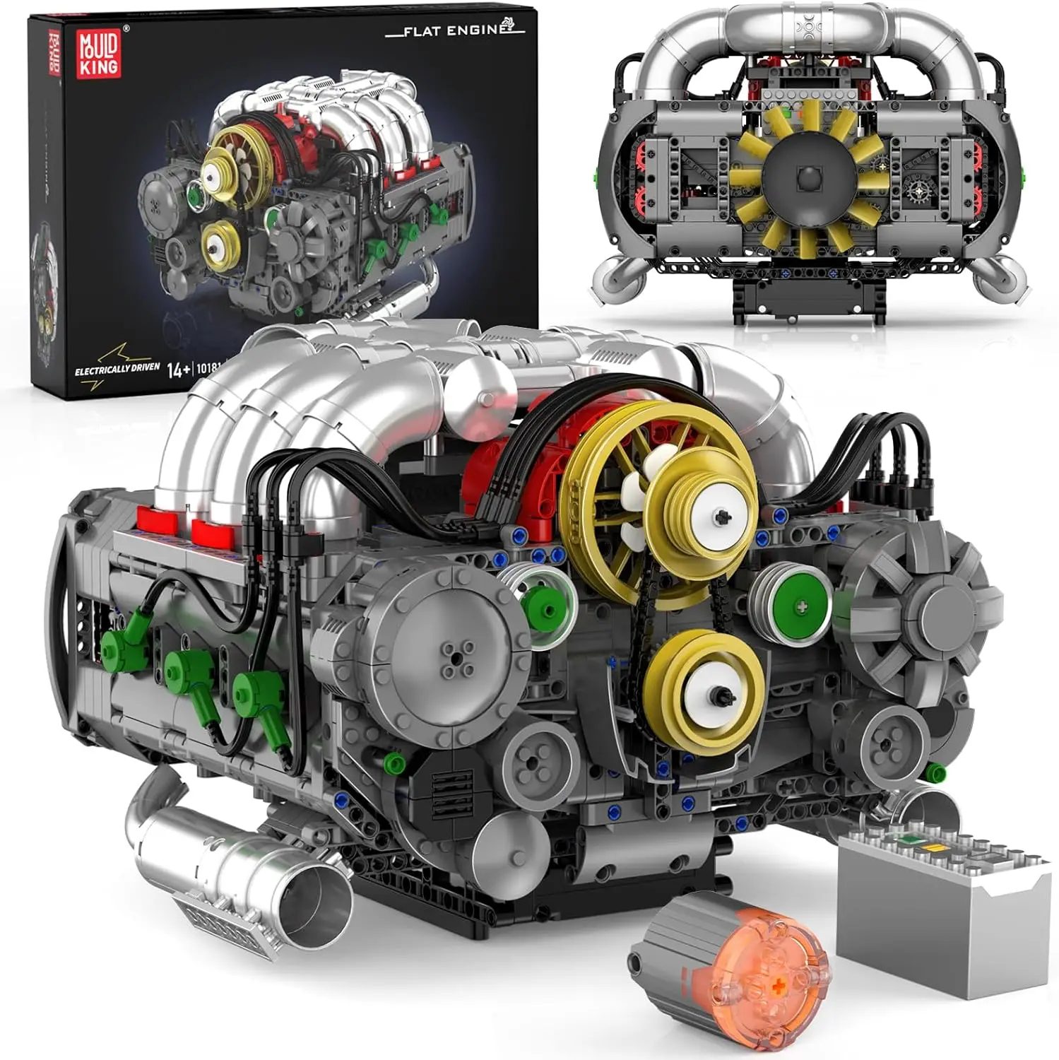 

Boxer Engine Model Building Kit That Works - Cars Mini Engine Build Kit Battery/Motor 10181 Blocks Sets - STEM Toy Gift for Adul