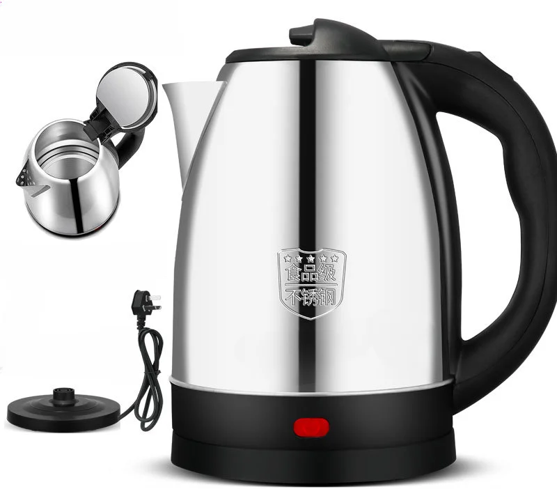 2L Electric Kettle Stainless Steel Kitchen Appliances Smart Kettle Portable Water Boiler Pot for Hotel Family Trip Kitchen