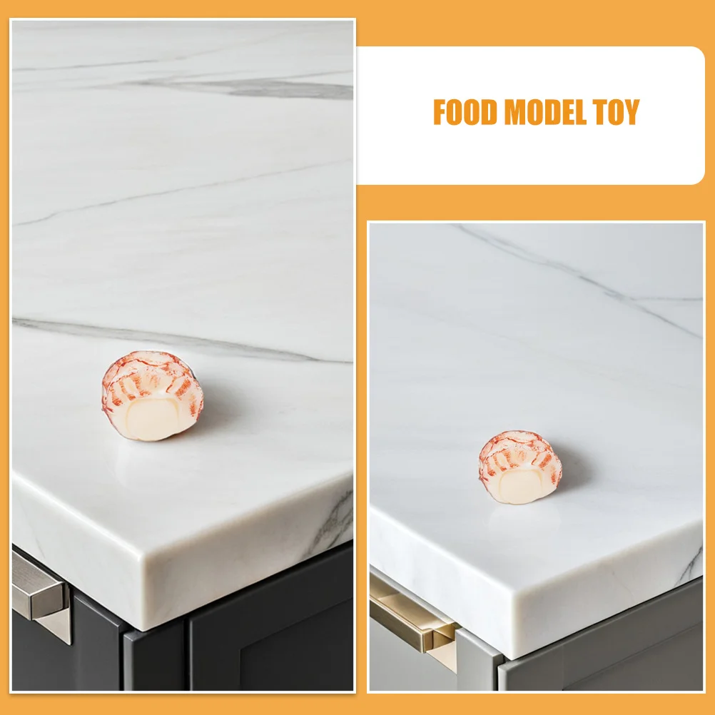 10 قطع من دعامات المأكولات البحرية الاصطناعية النابضة بالحياة، طهي الطعام المصغر، إبداعي يمكنك صنعه بنفسك، ديكور المطبخ