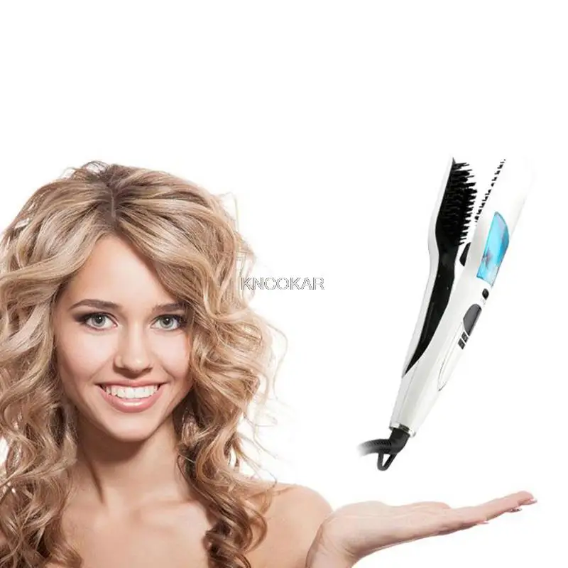 Spray steam comb hair comb hair straightening electricity pull straight perm rods hair iron cast iron plate is not hurt