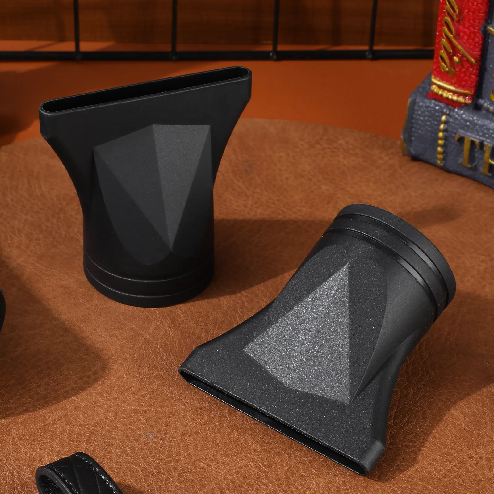 

2Pcs Black Hair Dryer Nozzle Diffuser Professional Blower Diffuser Attachment for Curly Straight Hair Reduced Damage Radiant