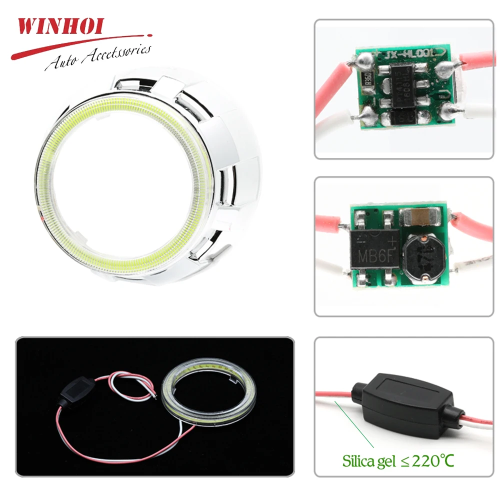 Led Angel Eyes White Red Blue Yellow Moto Halo Ring Light Angel\'s Eye Headlamp DRL Daytime Running Lamp Led Bulb Car Accessories