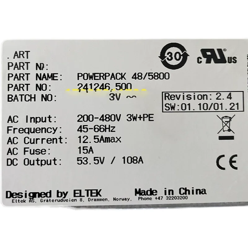 POWERPACK 48/5800 241246.500 Communication Power Supply Module Fast Ship High Quality