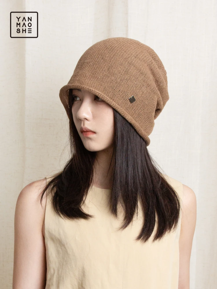 lin-feng-du-verano-2025-sombrero-transpirable-de-lino-original-para-mujer-cubierta-para-el-cabello-gorra-informal-sin-ala-ropa-de-calle-hecha-en-china