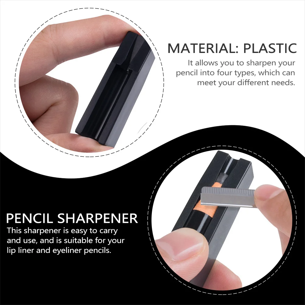 眉毛鉛筆削りダブルホールメイクアップツールリップライナーアイライナー削りポータブルトラベルサイズ