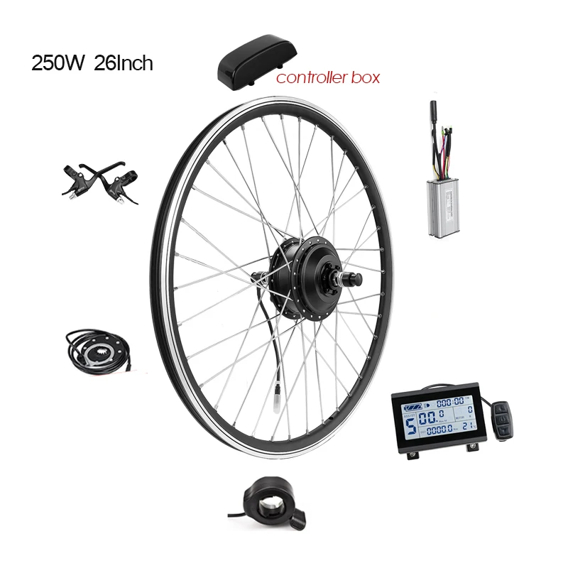 KT LCD3 250w E Bike Wheel Motor 36V 48V Electric Bike Conversion Kit Hub Brushless Controller 전기자전거개조키트 bicicleta electrica