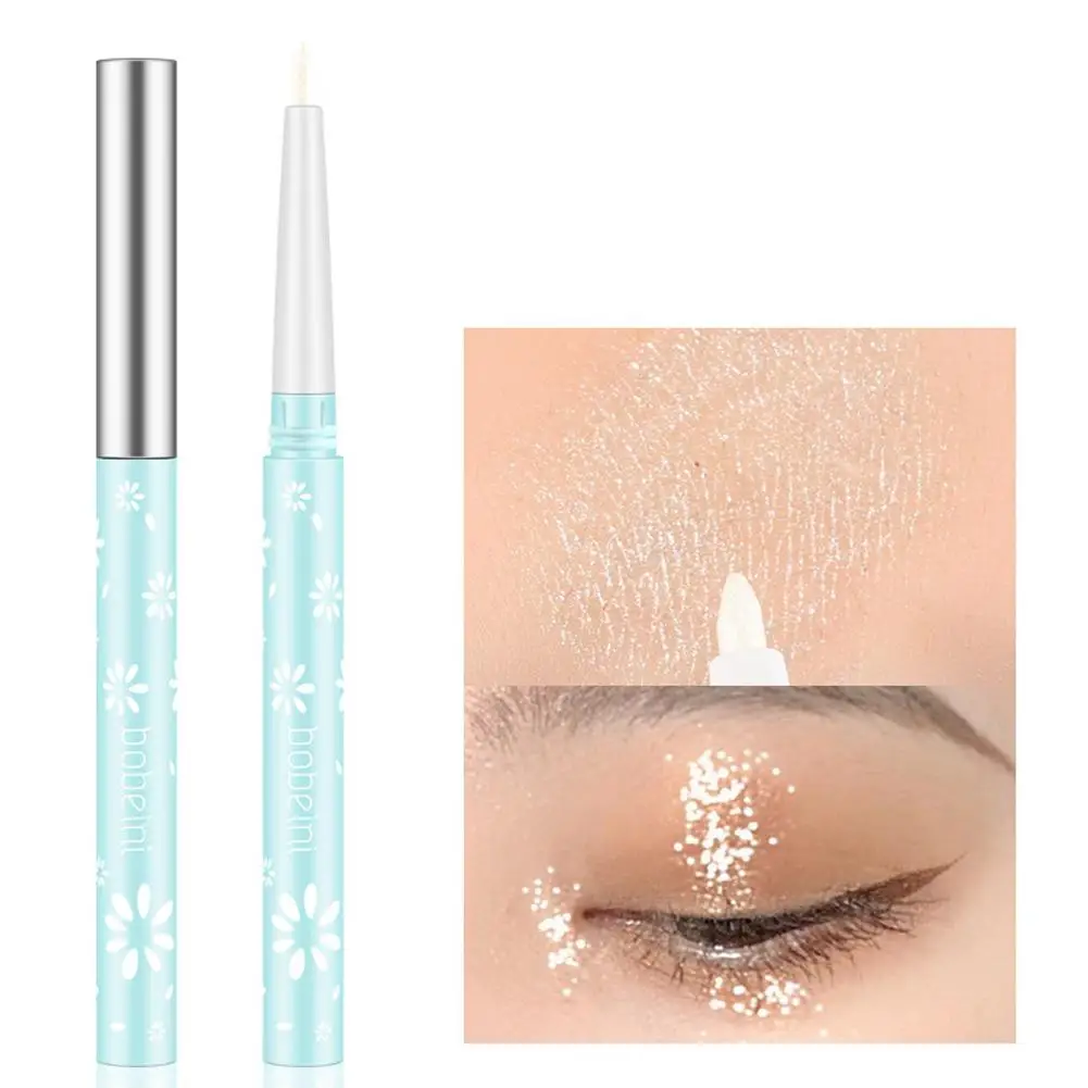 1pc Lidschatten Liner Bleistift Auge Make-up Diamant Glitter Seidenraupe matt rosa wasserdicht Eyeliner Champagner Gold Text marker pe l7n7