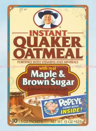 Instant Oatmeal Comic Book 1989 metal tin sign cool home decor