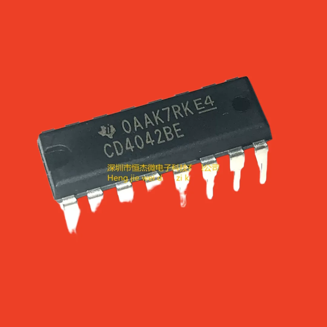 10PCS/new imported original CD4042BE CD4042 HEF4042BP DIP16 4 latch D-type trigger