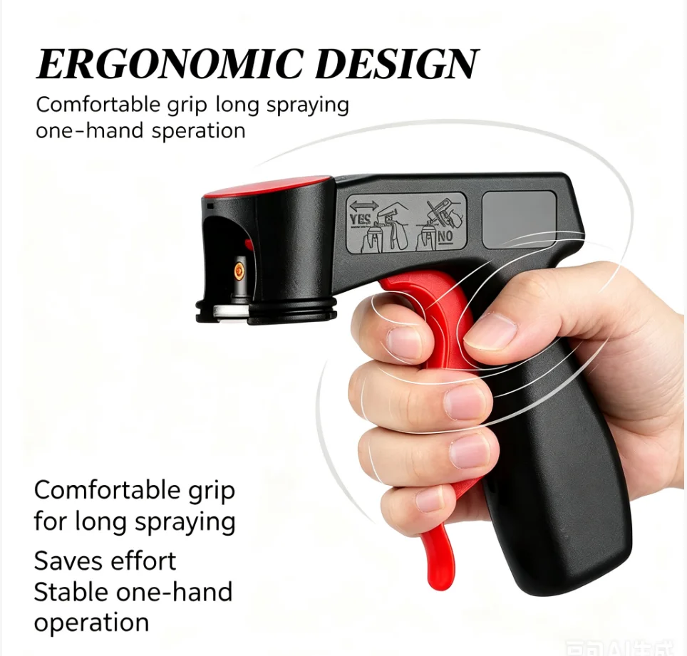1 PC Portable Spray Paint Handle Universal Reusable Self Spraying Plastic Hand Spray Gun Adapters Cars Maintenance Care Tools