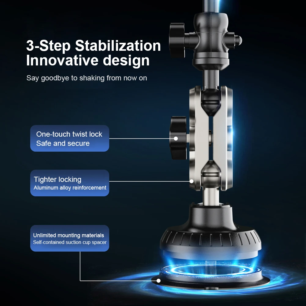 حامل هاتف السيارة المغناطيسي دوران 360 درجة كوب شفاط المكنسة الكهربائية حامل هاتف الخليوي حامل جوّال بلاستيكي للسيارة