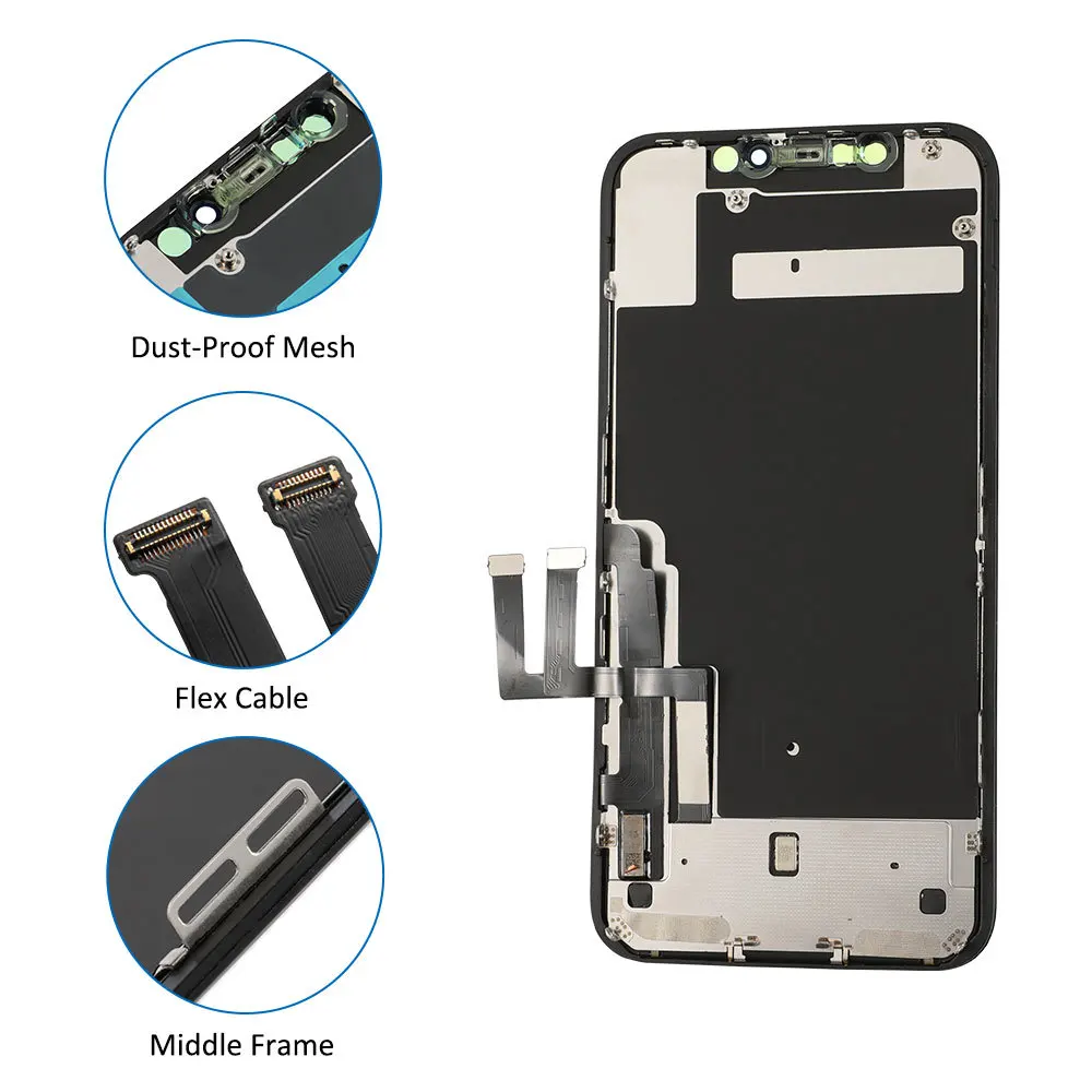 LCD Incell Teruji 100% untuk iPhone X XR XS 11 12 Pro MaxDisplay Layar Pengganti dengan Sentuhan 3D untuk iPhone X XS MAX 11 12 LCD