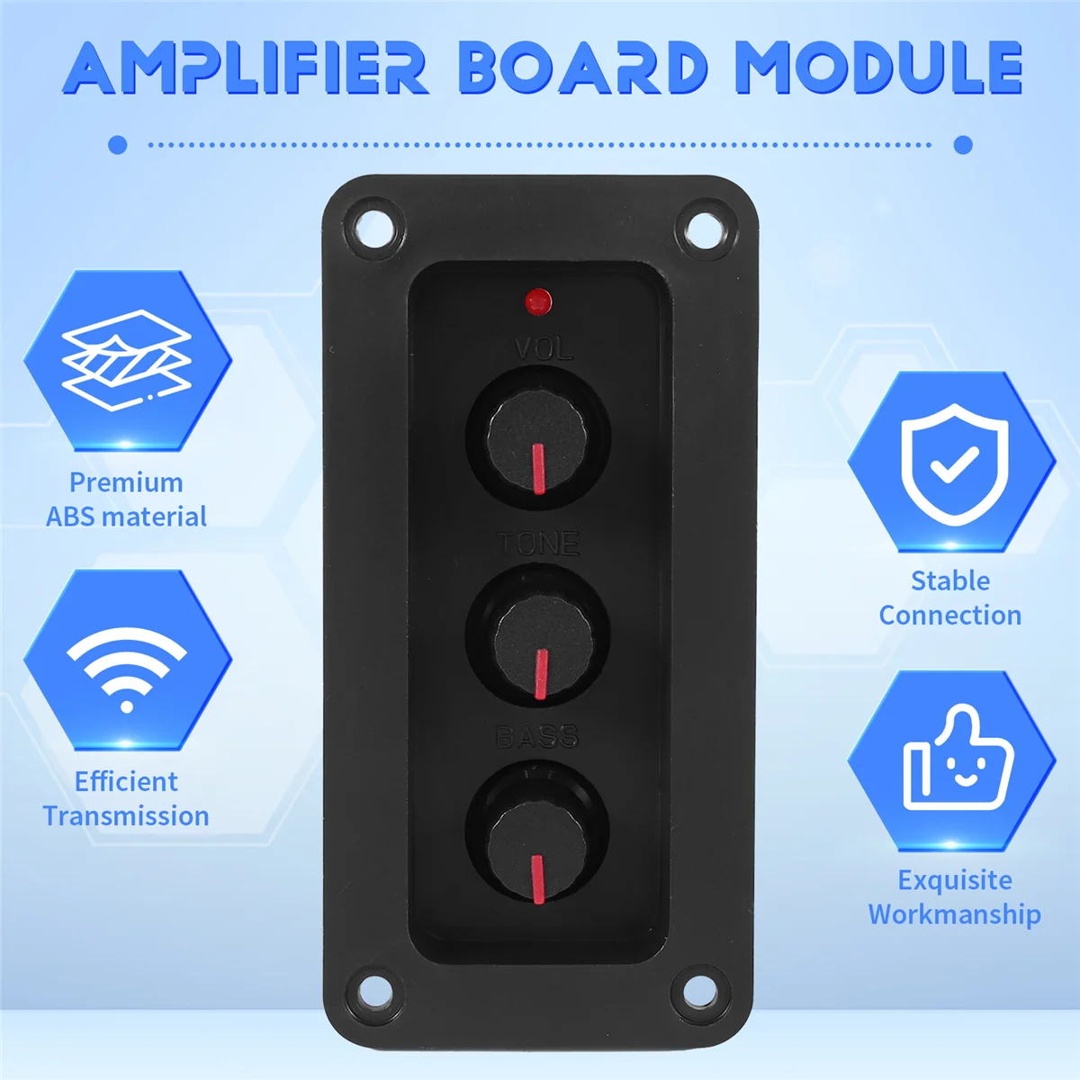 Placa amplificadora de potencia Digital amplificador estéreo NS4110B amplificador de sonido 2X20W amplificador HIFI tono de graves agudos, con Panel