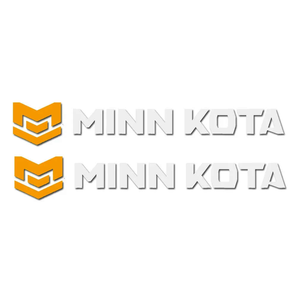 2 Piece For MINN KOTA Vinyl Fishing Boats Gear Graphic Sticker Decal