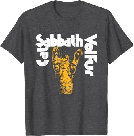 Cat Sabbath Lustiges Katzen-T-Shirt Y2k Kitty Dad Grafik-Bekleidung Humor Sarkastischer Witz Spruch-T-Shirt Weiche Baumwolle Kurzarm-Kleidung – Detail 15