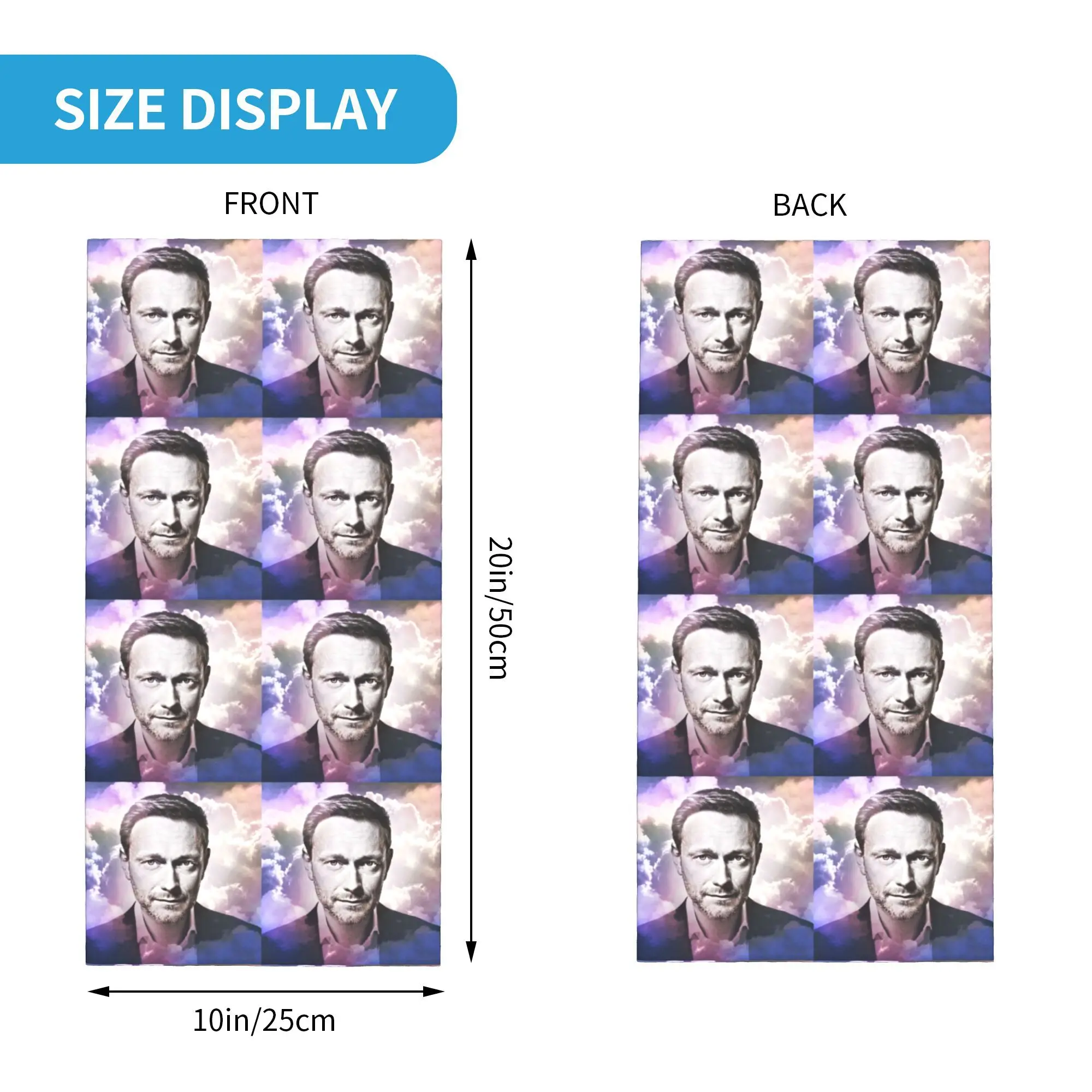 Legend Christian Lindner Minister Of Finance  Bandana Neck Gaiter Printed Wrap Scarf Multifunction Headband Riding Unisex Adult