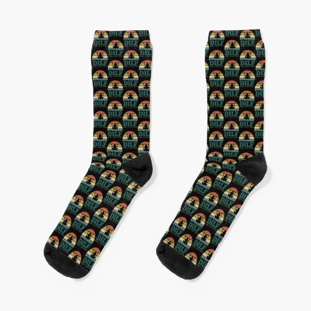 DILF - Damn I Love Frogs Socks christmas stocking new in's Novelties Socks Male Women's