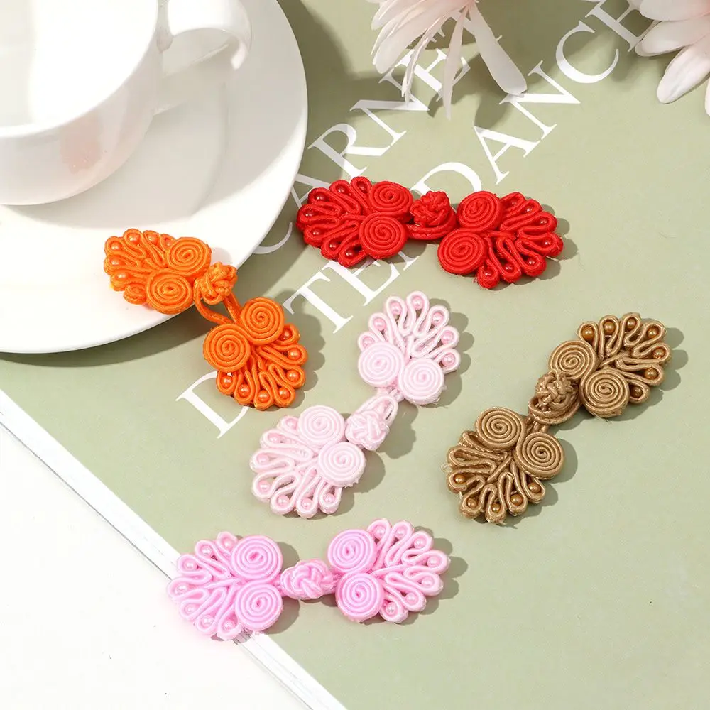 5pairs Chinese Handmade Cheongsam Buttons Knot Fastener Chinese Knot Buttons DIY Handcraft clothing decorative accessories